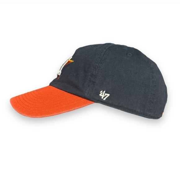 MLB ‘47 BRAND Houston Astros 'Navy/Orange Clean Up Adjustable Hat - Picture 6 of 7